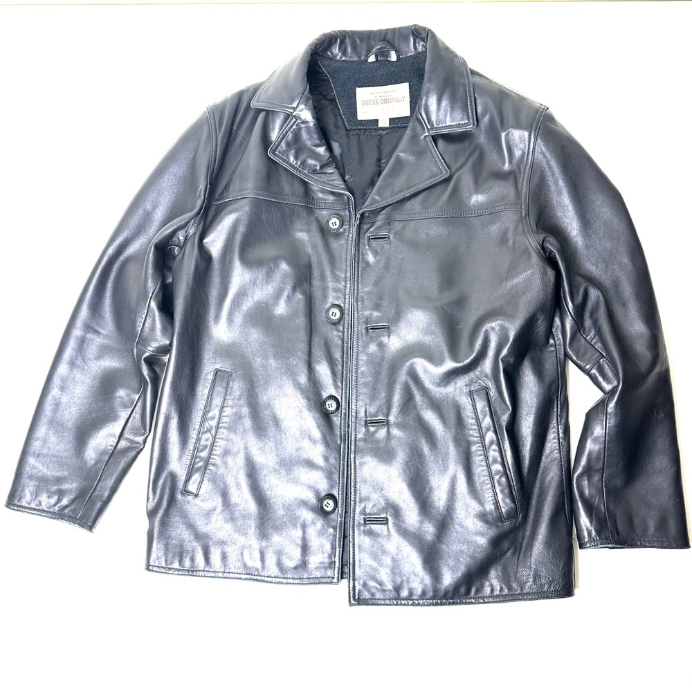 UEC Men’s Guess Company Black Genuine Leather Size Small